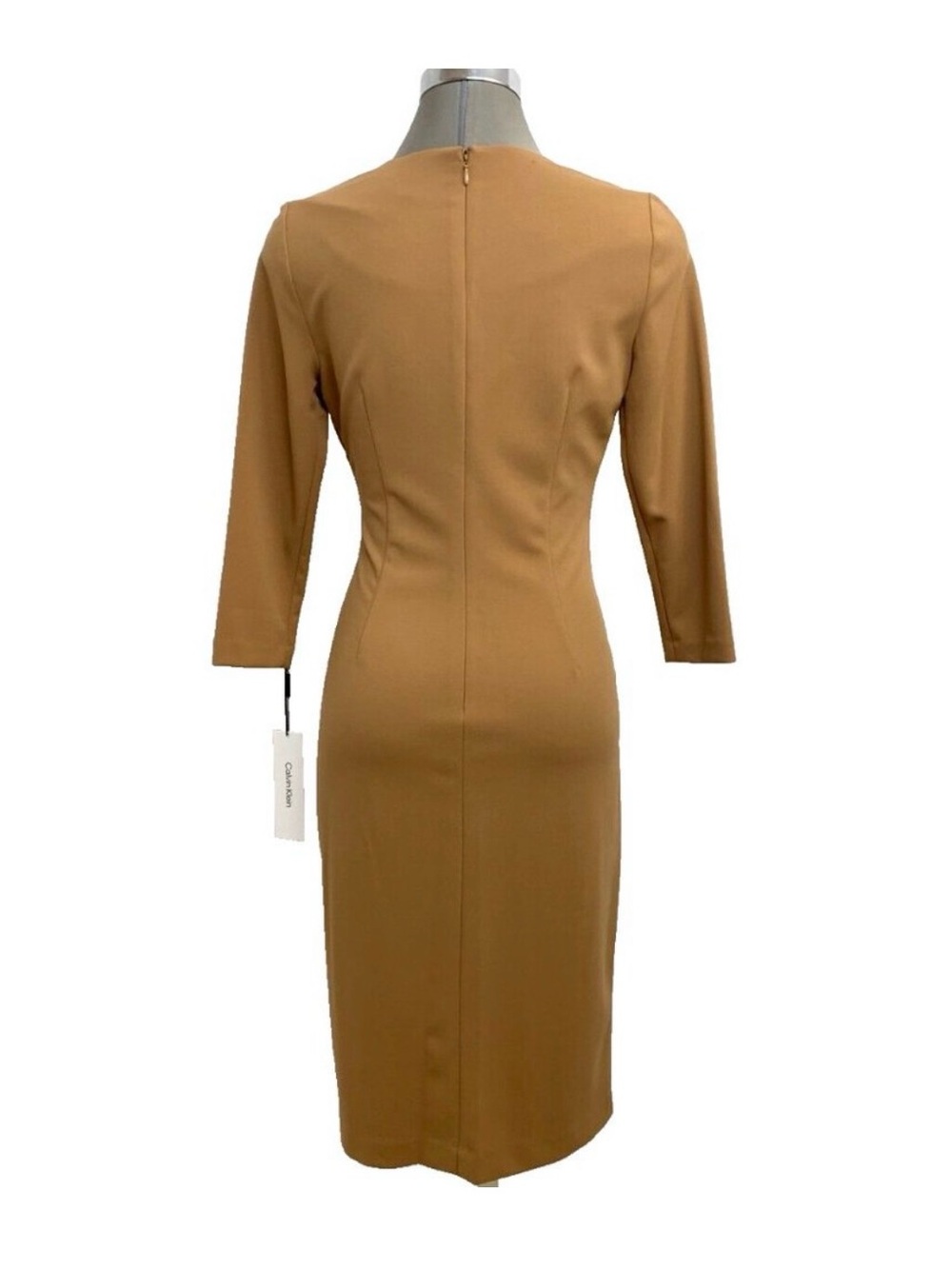 Calvin Klein Size 6 legacy Scuba Crepe Dress Side Zipper NWT - Picture 3 of 6